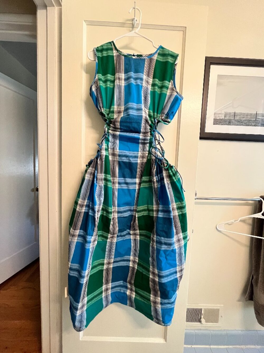 NorBlack NorWhite Checks Cut Out Dress